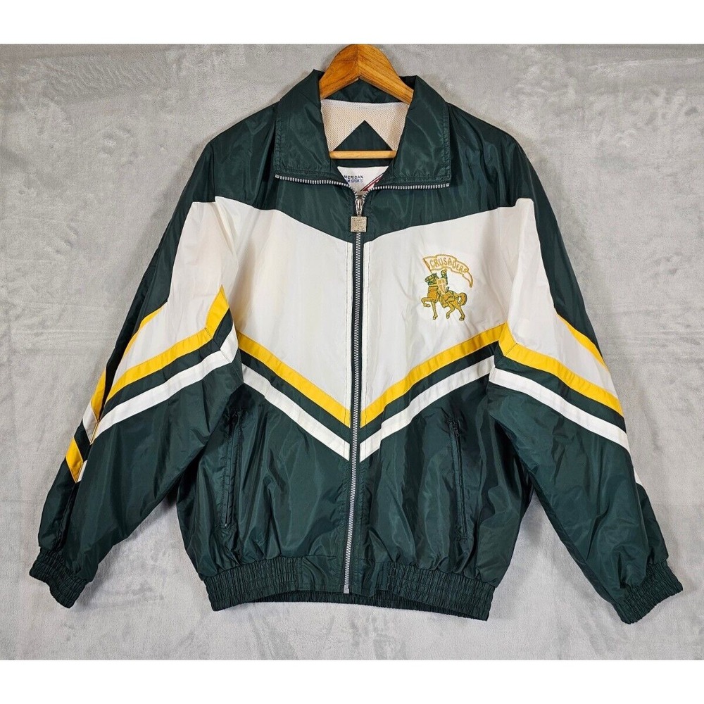 Vtg Pro Celebrity American Team Sports Crusaders‎ Windbreaker Jacket Medium